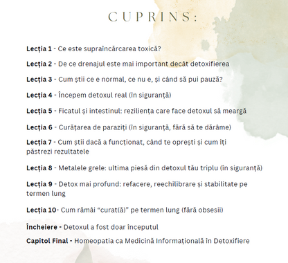 Ritualul celor 3 Curățări - Minicurs Detox